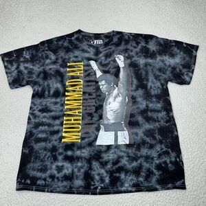 Muhammad Ali Shirt Men Extra Large‎ Black Tie Dye Boxer Official GOAT Photo Crew